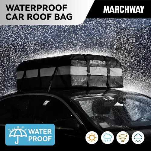 Miniatura 2 de MARCHWAY - Bolsa impermeable para techo de coche, bolsa de transporte para techo con carcasa suave y resistente a la intemperie para vehículos