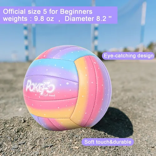 Miniatura 5 de Pelotas de voleibol suaves para interiores y exteriores para niños, jóvenes, adultos, ancianos, gimnasio, juegos de playa, jugar y entrenar