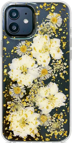 Miniatura 23 de Abbery - Funda diseñada para iPhone 12/12 Pro con purpurina, transparente y linda con diseño de mariposa, correa para la muñeca, brillante