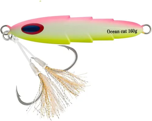 OCEAN CAT 1 plantilla de lanzamiento lento Señuelos de pesca de agua salada, plantillas planas de otoño, cebos de jigging con gancho para pesca de