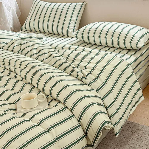 Miniatura 9 de NSNLGSGC Juego de funda de edredón a rayas blancas y negras para cama individual, funda de edredón a rayas, funda de edredón de microfibra lavada