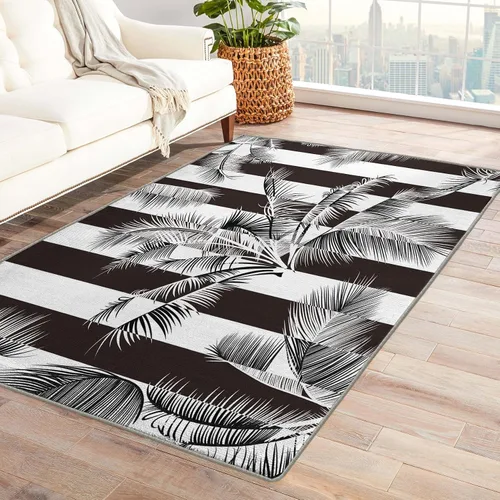 Miniatura 11 de Alfombra de 2 x 3 pies, alfombras de mariposa para entrada, sala de estar, dormitorio, alfombra de área pequeña con flores tropicales y decoración