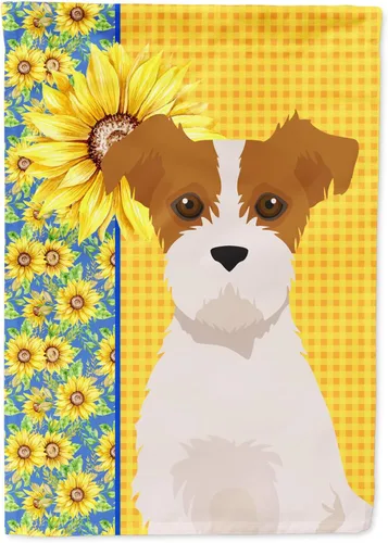 Miniatura 96 de Caroline's Treasures WDK5331CHF - Bandera de verano con diseño de girasoles rojos y blancos, manga grande, para porche, para colgar en la pared