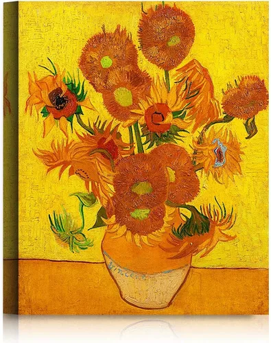 Miniatura 449 de A&T ARTWORK Campo de trigo con cipreses de Van Gogh Las reproducciones de arte clásico mundial, impresiones en lienzo giclée para decoración