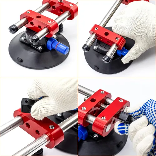 Miniatura 6 de HIGHTOP Fijador de costuras de piedra de 90 grados con nivelación de unión de costura de ventosa de 6 pulgadas, herramienta de instalación sólida