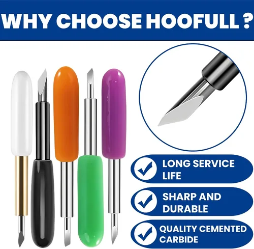 Miniatura 5 de HOOFULL 55 cuchillas de trazador de repuesto compatibles con máquinas Cricut para Explore Air/Maker 1, 2, 3, incluye 2 carcasas, 2 pinzas, punta