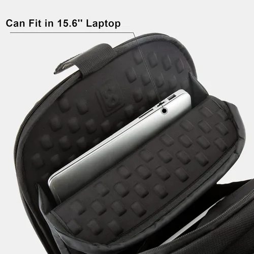 Miniatura 5 de LEVEL8 Mochila para laptop, mochila de trabajo para hombres y mujeres, bolsa de computadora de viaje para negocios, compatible con laptop y portátil