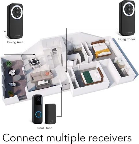Miniatura 4 de Wasserstein Timbre de timbre – Compatible con el timbre Blink Video Doorbell (paquete de 1, negro)