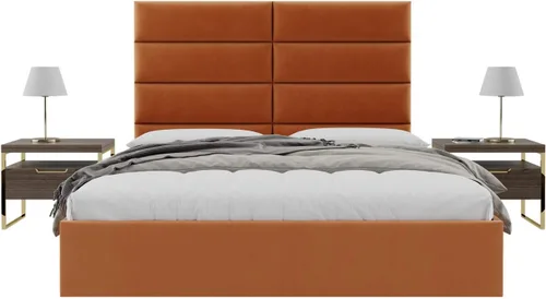 Miniatura 23 de Vänt - Paneles tapizados de cabecera para montar en la pared, diseño Isabelle, 60 x 23 pulgadas, configuración de 4 paneles individuales, Cuero