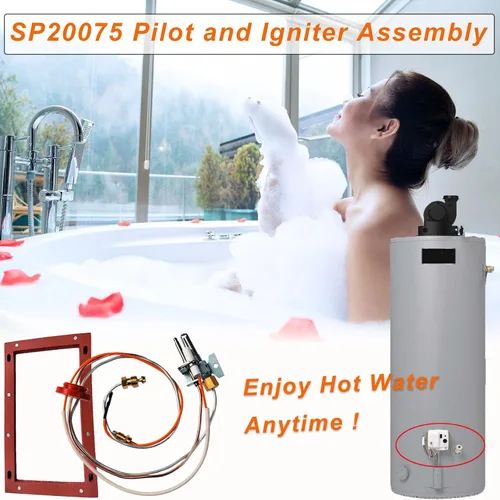 Miniatura 2 de SP20075, SP20305A - Kit de repuesto para piloto e encendedor, compatible con GE, Richmond, Rud, Rheem, piezas de calentador de agua a gas natural