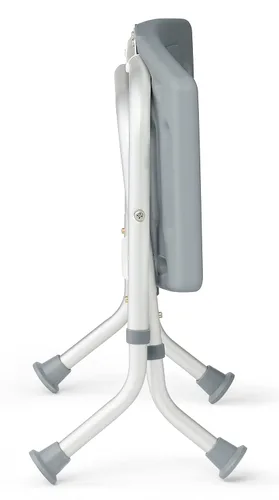 Miniatura 5 de Medline Silla de ducha plegable sin respaldo, silla de baño que soporta hasta 250 libras, color gris