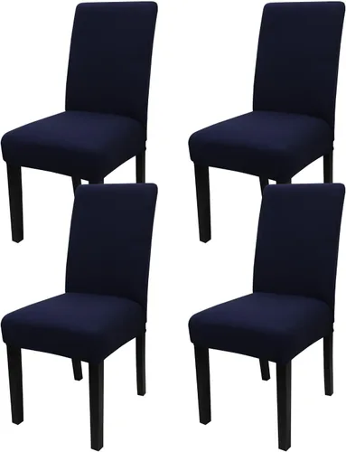 Miniatura 62 de JQinHome Juego de 8 fundas para sillas de comedor, fundas de alta elasticidad extraíbles y lavables, fundas protectoras de asiento para silla