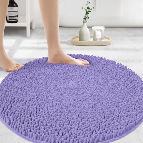 Miniatura 77 de MAYSHINE Alfombra de Baño de Chenilla Afelpada Extra Suave, Súper Absorbente, Alfombra de Baño Antideslizante Microfibra Esponjosa
