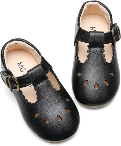 Miniatura 3 de DADAWEN - Zapatos de correa de vestir planos para niña, clásicos, para usar con el uniforme escolar