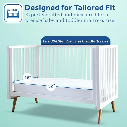 Miniatura 6 de Sealy Baby SafetyCase Protector de colchón impermeable transpirable para cuna, funda de cama infantil, funda de cama con cremallera, sin ruido