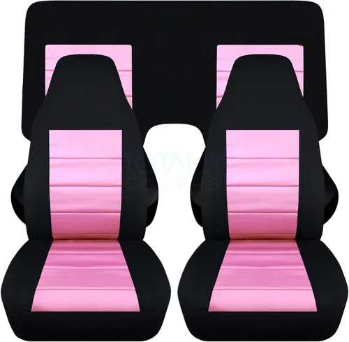 Miniatura 30 de Totally Covers Compatible con cubiertas de asiento para Chevy Camaro 1982-1992: Negro - Juego completo (23 colores) Cupé/Convertible Banco