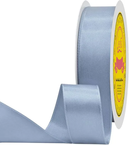 Miniatura 222 de Cinta de satén blanca antigua de doble cara de 1-1/2 pulgadas x 50 yardas, cinta de poliéster para envolver regalos, día de San Valentín, bodas