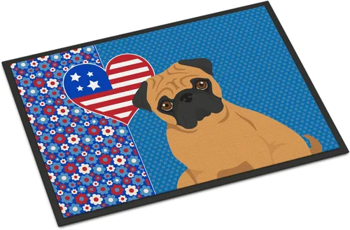 Miniatura 32 de Caroline's Treasures WDK5119JMAT Airedale Terrier USA - Tapete para interiores o exteriores, 24 x 36 pulgadas, tapete para puerta delantera