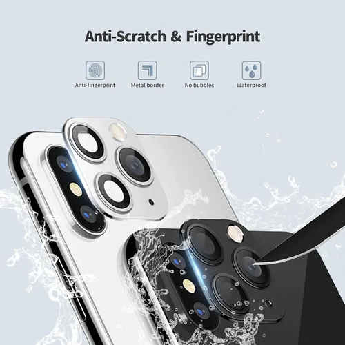 Miniatura 2 de LucBuy Protector de lente de cámara para iPhone X/XS/XS MAX Convert to iPhone 11 Pro/11 Pro Max, película de vidrio templado transparente ultra