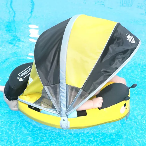 Miniatura 8 de Mambobaby Flotador de natación para bebé con dosel sólido piscina entrenador de natación para bebés, entrenamiento de natación, flotadores de agua