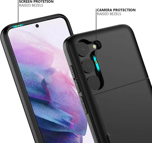 Miniatura 4 de Nvollnoe Funda para Samsung S23 con tarjetero 5G de 6.1 pulgadas, delgada, de doble capa, resistente, protector para Galaxy S23, funda con ranura
