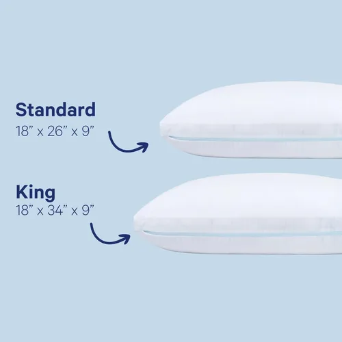 Miniatura 6 de Casper Sleep Original Cooling Pillow, Standard Size – Medium Soft Feel, Down-Alternative Fill, Supports Side, Back & Stomach Sleepers, Neck Pain