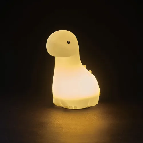Miniatura 2 de GLOBE Electric Lámpara de noche LED multicolor de silicona, luz táctil Brontosaurus, recargable, cambio de color, cuerpo suave libre de BPA
