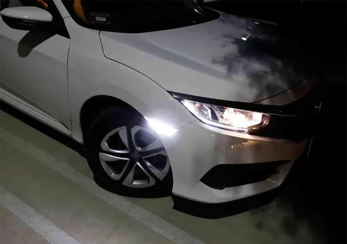 Miniatura 5 de iJDMTOY Kit de luz de marcador frontal LED blanco con lente transparente compatible con Honda Civic 2016-2021, alimentado por LED 90-SMD, reemplaza