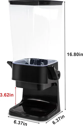 Miniatura 4 de Dispensador de cereales de 5L para encimera con tapas, contenedores de organización y almacenamiento para cocina y despensa, dispensador de arroz