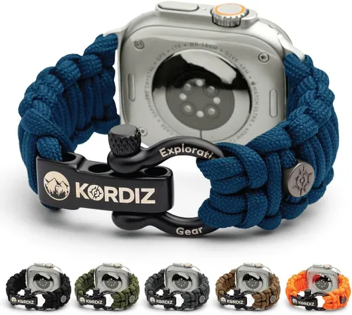 Miniatura 11 de KORDIZ Survivor - Correa de nylon paracord para Apple Watch compatible con Apple Watch ULTRA 3, ULTRA 2 / 1 [49mm] y Series 11, 10, 9, 8, 7-1, SE3
