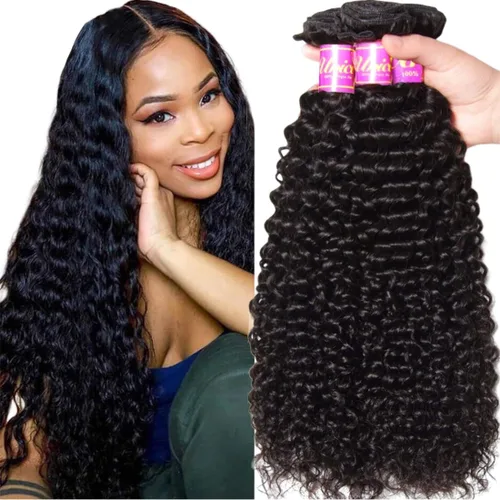 Miniatura 6 de Extensiones de pelo rizado virgen de Malasia UNice, venta al por mayor, 3 paquetes grado 7A sin procesar, extensiones de pelo humano color natural