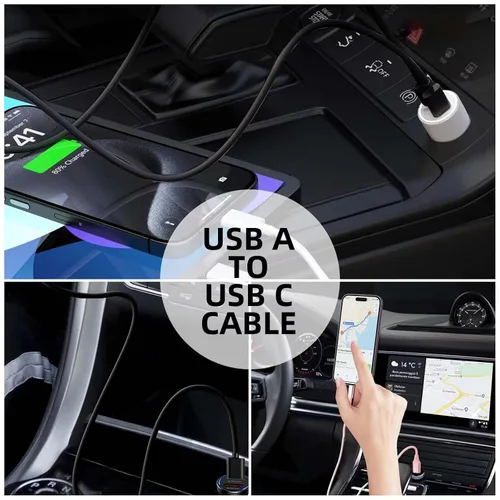 Miniatura 3 de AHDFWI Cable de CarPlay compatible con iPhone 16 17 Cable USB A a USB C para 17 Air/17 16 15 Pro Max, Plus, Pro 12.9/11, 10ª generación, Air 5ª/ 4ª