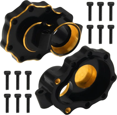 Miniatura 3 de ShareGoo - Cubiertas de latón TRX4 para eje de portal, contrapeso, compatibles con Traxxas 1/10 TRX4 TRX6 RC Crawler Car (juego 6 en 1)