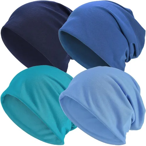 Miniatura 12 de EINSKEY Gorro ligero holgado para hombres y mujeres, gorro de algodón fino de gran tamaño, gorro de quimioterapia, gorro para dormir nocturno
