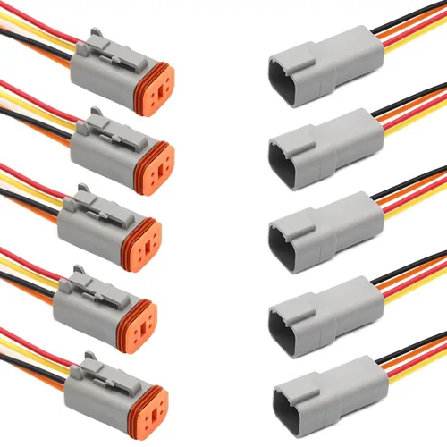 Miniatura 12 de Deutsch - Conector DT de 2 pines, 2 vías DT automotriz, impermeable, conector eléctrico macho hembra, arnés de cableado con cable de 16 AWG