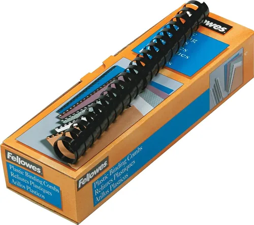 Miniatura 2 de Fellowes Fijaciones de peine de plástico, 1 pulgada, capacidad para 200 hojas, color negro, 10 por paquete (52383)