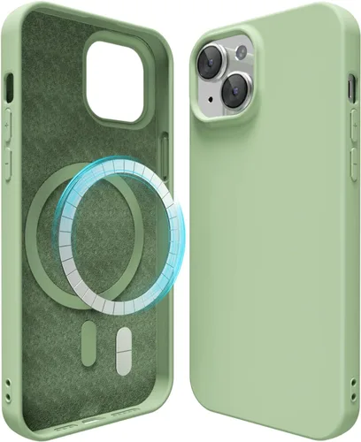 Miniatura 34 de oakxco Funda de silicona para iPhone 12 Pro Max, magnética, compatible con carga inalámbrica Magsafe, cubierta protectora de goma suave y delgada