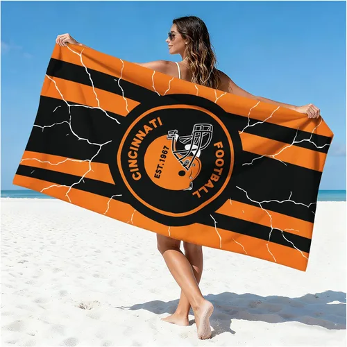 Miniatura 36 de Football Fan Thin Lightweight Microfiber Beach Towel Las Vegas City Themed Large Absorbent Oversized Towels Men Women Stuff Raiders Team Dad Husband