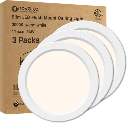 Miniatura 30 de Lámpara de techo de montaje empotrado de 5 pulgadas, regulable, luz de techo LED blanca de 5000 K, lámpara de techo redonda ultrafina para 2-Blanco