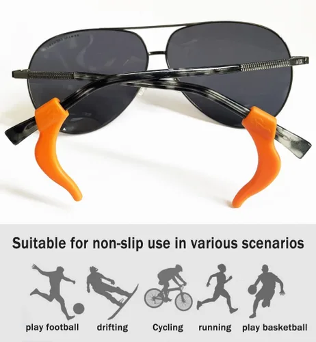Miniatura 12 de PTSLKHN Ganchos de silicona suave para las orejas, 10 pares de lentes antideslizantes para lentes, lentes de sol, lentes de lectura