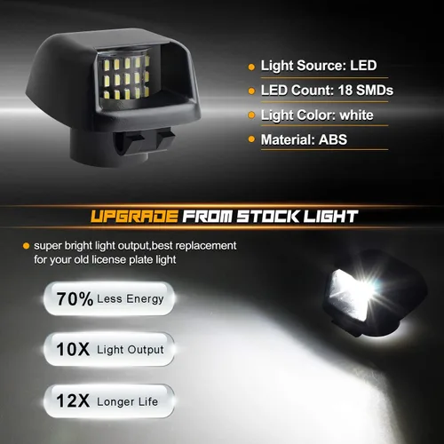 Miniatura 2 de Luces LED para matrícula, reemplazo de la lente de la lámpara trasera, compatible con Frontier Titan Xterra Armada Suzuki Equator