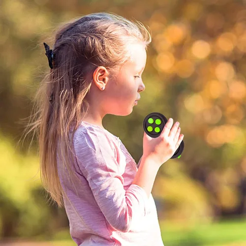 Miniatura 5 de Mini Fidget botón controlador pad juguetes para niños adultos con ansiedad y autismo (negro y verde)