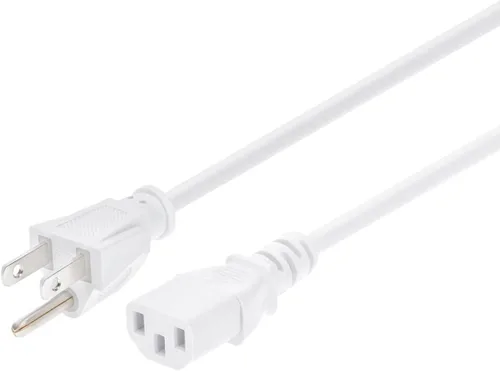Miniatura 8 de Monoprice Cable de alimentación NEMA 5-15P a IEC 60320 C13, 18AWG, 10A/1250W, 125V, 3 clavijas, 1 pie, negro, paquete de 6