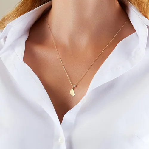 Miniatura 5 de Collares con colgante de oro real de 14 quilates, perlas cultivadas elegantes y brillantes, regalos de joyería para mujer, disponibles en diferentes