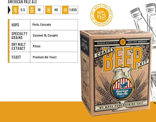 Miniatura 5 de Craft A Brew - American Pale Ale - Kit de elaboración de cerveza - Haz tu propia cerveza artesanal - Equipo completo y suministros - Kit de inicio