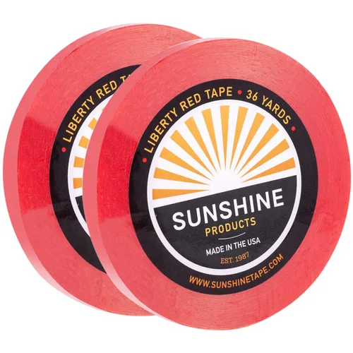 Miniatura 18 de Sunshine Tape Paquete de 3 rollos de cinta adhesiva para peluca, 3/4 pulgadas x 36 yardas, doble cara, grado médico, cinta de tupé y peluca