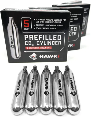 Hawki - Cartuchos de CO2 de 0.42 oz para pistolas de aire, pistolas BB, pistolas de Airsoft y accesorios de paintball