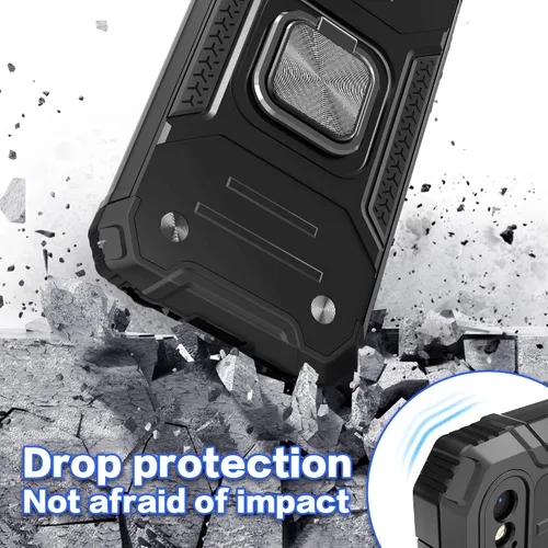 Miniatura 5 de Funda protectora ligera para iPhone Xs con protector de pantalla, absorción de golpes, resistente a prueba de caídas con soporte para automóvil