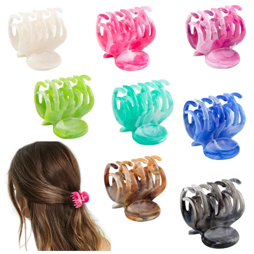 Miniatura 9 de 8 pinzas de garra para cabello fino para mujeres, pinzas de pelo medio mate de 1.6 pulgadas para cabello fino y grueso, agarre fuerte, pinzas