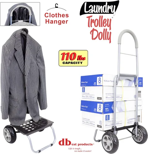 Miniatura 5 de dbest products Carrito de lavandería grande Gris